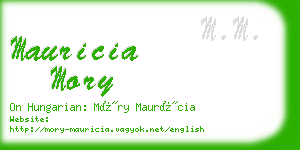 mauricia mory business card